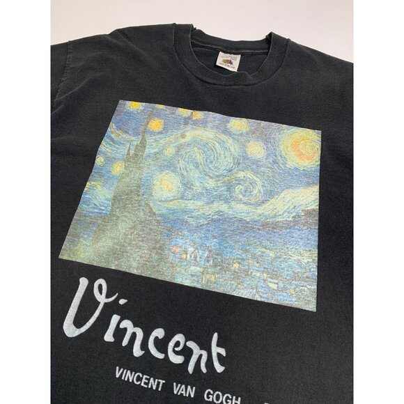 Vintage Vincent Van Gogh Starry Night Art Tee XL - Picture 3 of 6